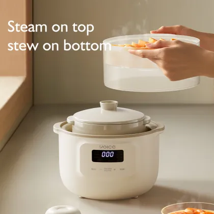 1L Portable Travel Electric Ceramic Multi-function Stew Pot
