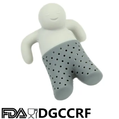 Silicone Mr.Tea Infuser Loose Tea Leaf Strainer Herbal Spice Filter Diffuser TEA Silicone Mr Tea Infuser