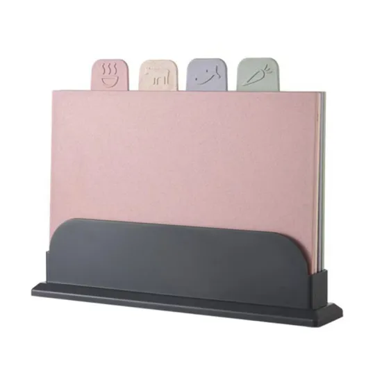 Hyri 2024: Comprehensive 4-in-1 Wheat Stalk Chopping Board Set - Plastic Color Classification - Kitchen Cutting Board Collection