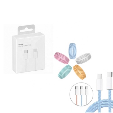 60W PD USB C to USB C Fast Charging Cable for Mobile Phones - 15 Pro Max Plus with Braided Nylon