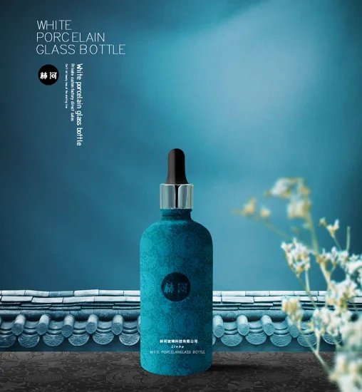 Essential Oil Bottle with Silver Dropper