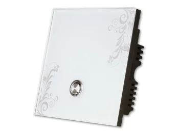White 1 Gang Rf Wireless Light Switches For Smart Home System