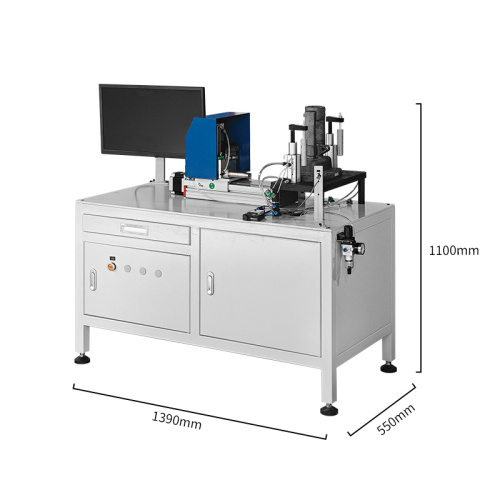 Máquina automática de marcação por pontos para tampa de válvula