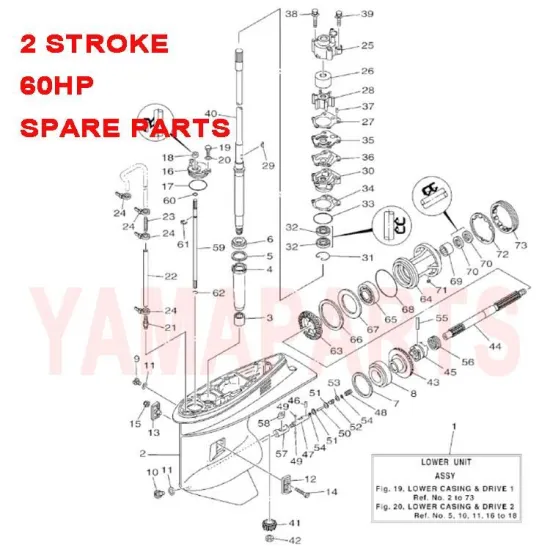 90119-08M13 Bolt with Washer for Yamaha Seatan 2 Stroke 60HP Outboard Engine