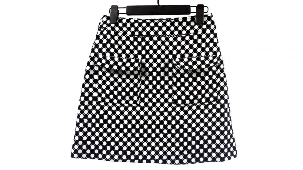 Black And White Dot Printed Women's Skirt Black And White Dot Printed Women's Skirt