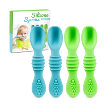 Cuillère de sévère de bébé en silicone personnalisée