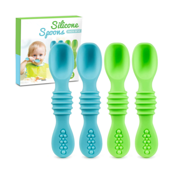 Cucchiaio di svezzamento del bambino del silicone personalizzato