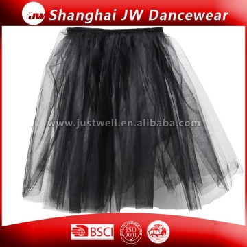 Black Multilevel Ballet Skirts with Gauze Element