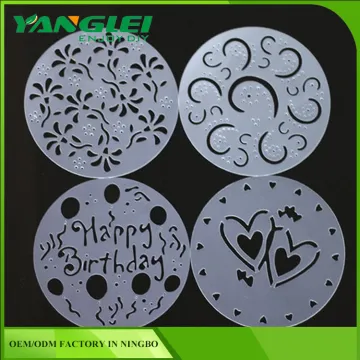 3Pcs/Set Fun DIY Round Flower Cake Spray Mode Crafts Mold Decor Transparent Tool
