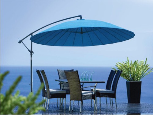 Tilt Umbrella/ Hand Push Fiberglass Garden Umbrella/Outdoor Fiberglass Parasol