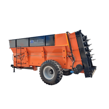 Twin Vertical Beater Cow Dung Spreader - 12 Cubic Meters Fertilizer Spreader for Sale