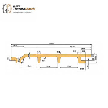 Wide Flat Aluminum Exterior Wall Profile