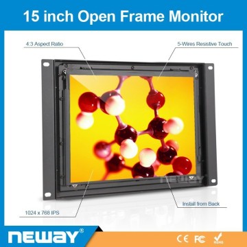 K150 15 inch TFT type 1024*768 High Resolution VGA input Open Frame LCD Monitor