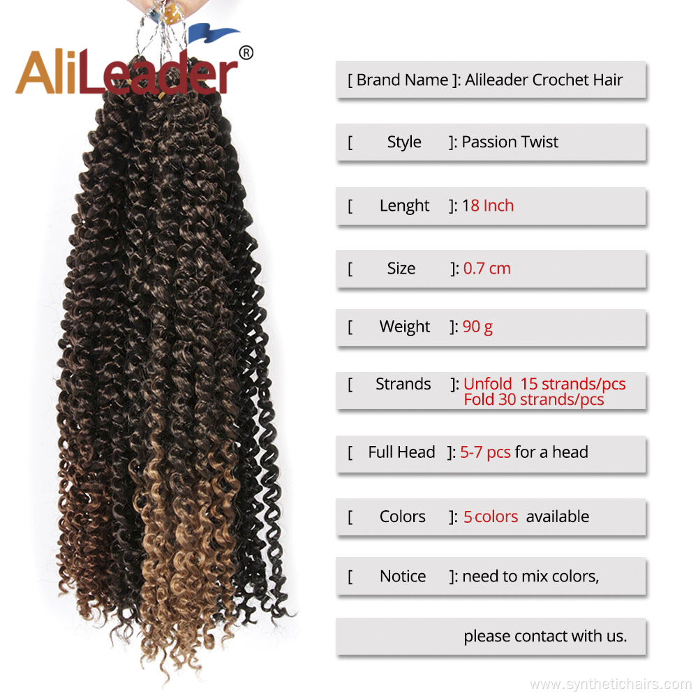 18'' Passion Twist Synthetic Pre Looped Crochet Hair