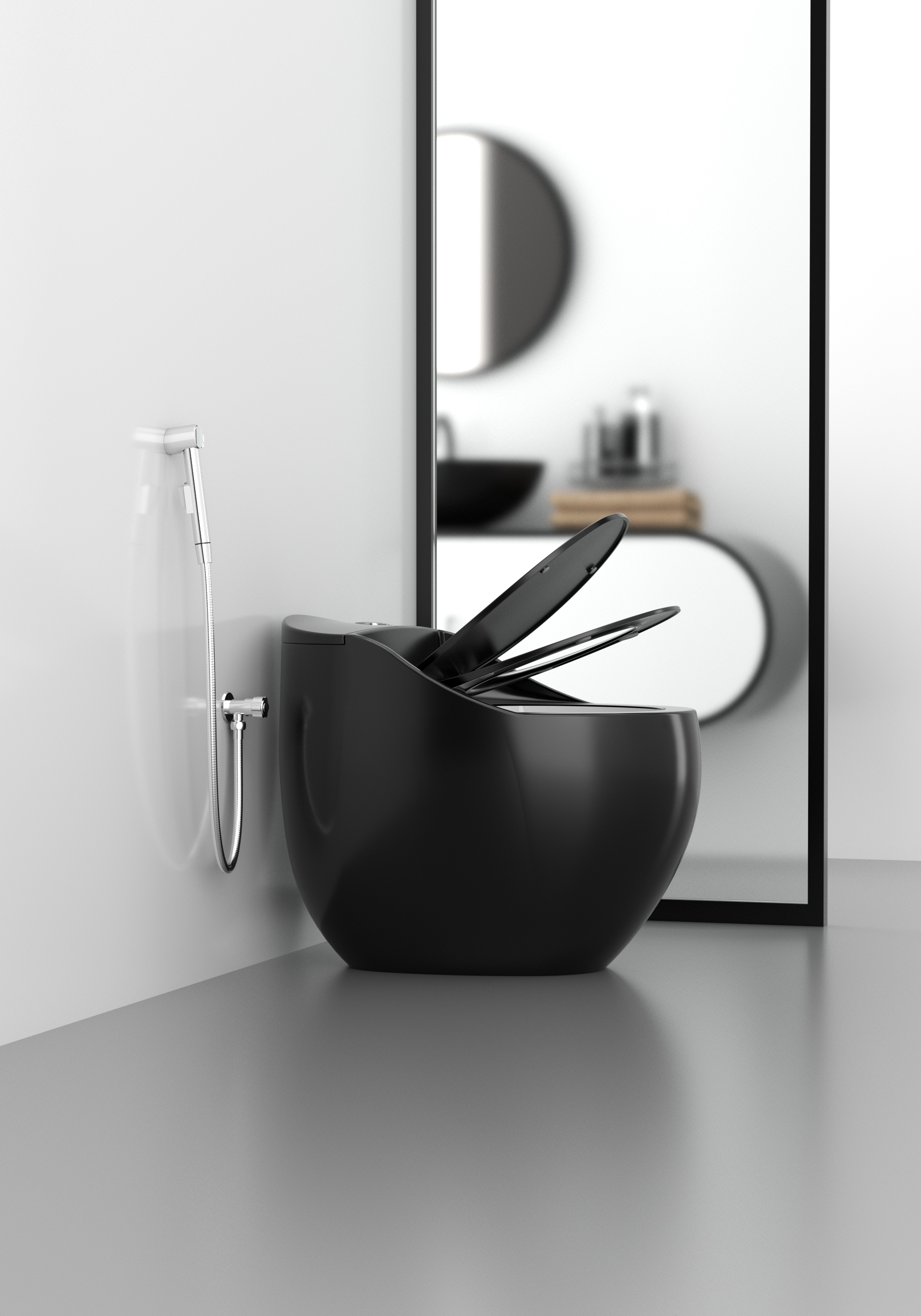black cow toilet224