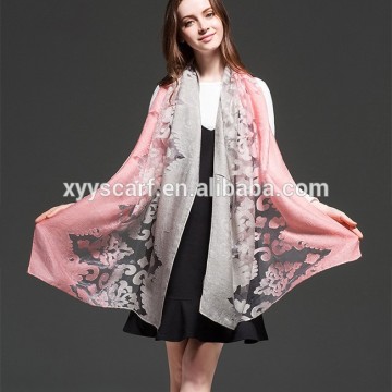 Best selling new design cut flower high quality 100 viscose scarf