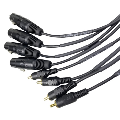 DB 25P から 4 RCA および 4 XLR へ