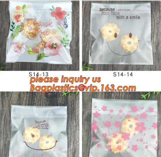 Bakery Cookies Goodies Candy Birthday Party, OPP BOPP Self Adhesive Cellophane Bags, CPE poly bag