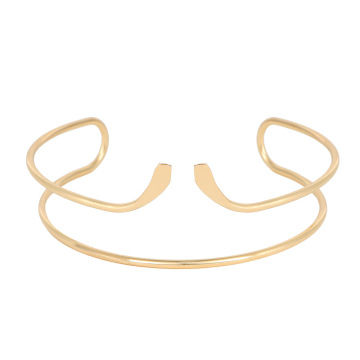 Temperamen lengan laras gelang gelang emas bersalut emas untuk wanita