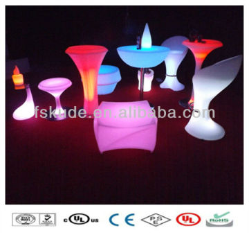 battery rechargeable led bar height folding tables