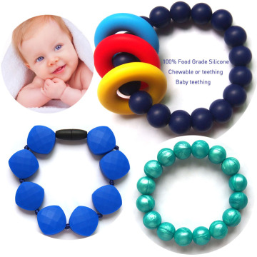 Silicone baby chew teeth bracelet bluk