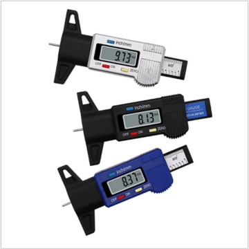 Universal tire tread digital depth gauge