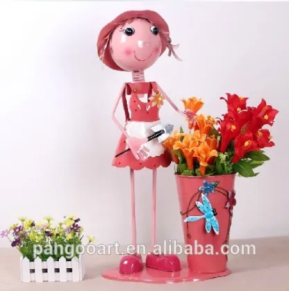 Metal Crafts Home Decoration Floral barrel