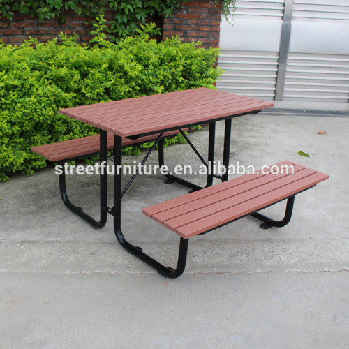 Recycled plastic park setting outdoor picnic table set