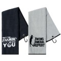 Custom Made Microfiber Waffle Sublimation Golf Towel