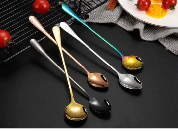 Stainless Steel Titanium Plating Soup Spoon Stirring Spoon