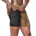 Workout-hardloopshort voor heren, 2 in 1