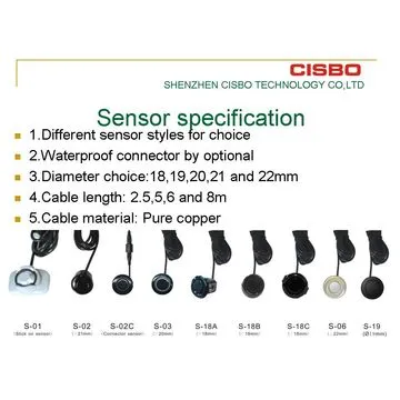 IP68 waterproof degree car flat panel LCD parking sensor with dang-dang alarming system