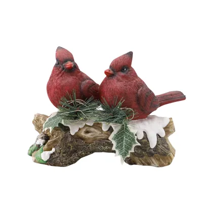 Red Bird Cardinal Solar Lights - Home Decor & Outdoor Christmas Decor
