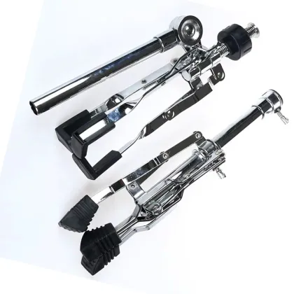 Full Metal Adjustment Foldable Floor Snare Drum Stand: 12-14 Inch Accessories for Mute Drum and Percussion Board