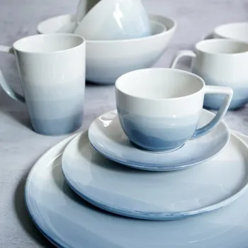 Modern 72 Pc Gradient Dinnerware Set - High Quality Ceramic for Home & Hotel