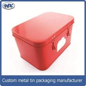Metal lunch box with lock