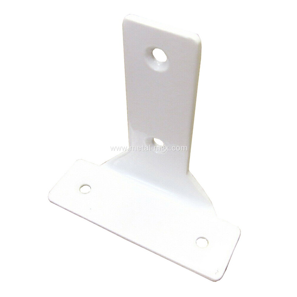 Powder Coated White Steel Curtain T Shaped Bracket