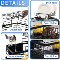 Storage Holder Kitchen Organizer Metal Wire Dish Rack