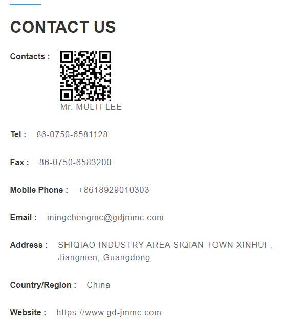 Wenden Sie sich an Mingcheng Contact Mingcheng