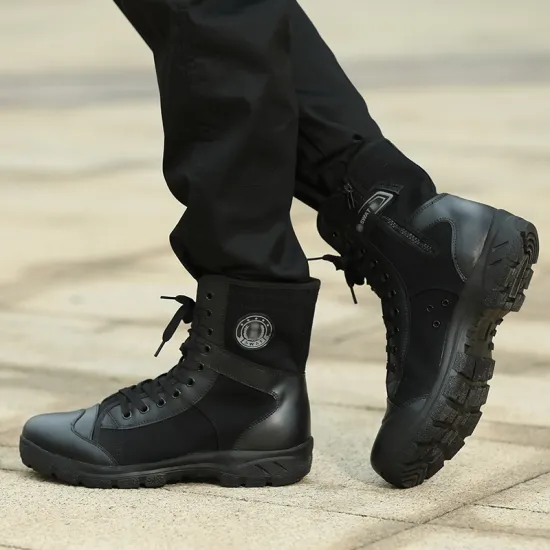 Safety Black Delta Desert Combat Tactical Camo Boots