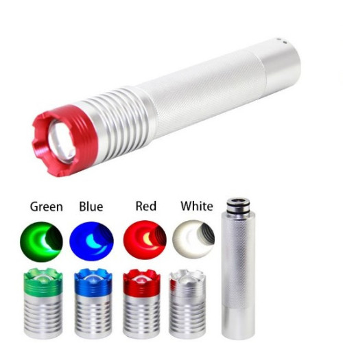 PLD-BK019 Four colors super bright silver body led flashlight