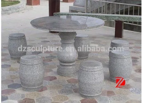 round stone garden table and chairs
