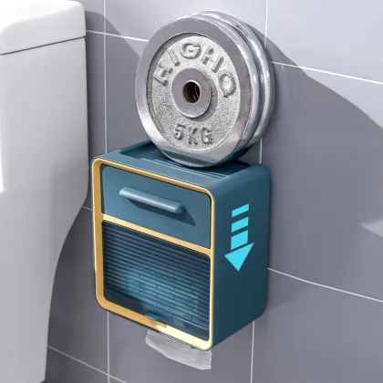 toilet tissue box punch-free wall-mounted toilet paper rack