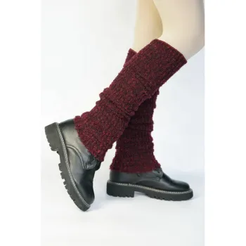 OEM Custom Women's Knee High Leg Warmers: Acrylic and Polyester Winter Boot Cuff Knitted Leg Warmer - One Size Fits All