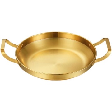 Gold Nonstick Stainless Steel Skillet for Nordic Households and Spanish Paella