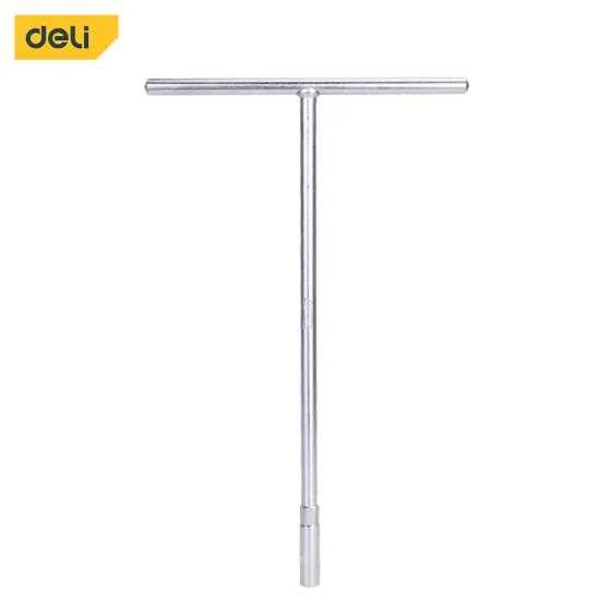 Deli Hand Tools Chrome-coated Surface T-Type 8/10/12/13/14/16/17/19MM High Quality Automotive Wrenches