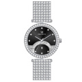 Glänzender Sunray Dial Quartz Frauenstrass Uhr