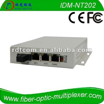 2FXO/FXS +2 Ethernet over single or dual fiber optic for 40KM ~ 120KM