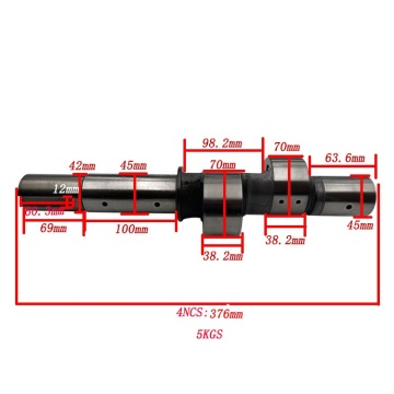 Refrigerator Semi Hermetic Compressor Parts - Crankshaft for BLTZER 4NCS 378mm