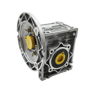 NMRV Worm Gearbox Model RV40: 11mm Input Hole, 18mm Output Hole, 71B5 Flanged Reducer in Silver Color